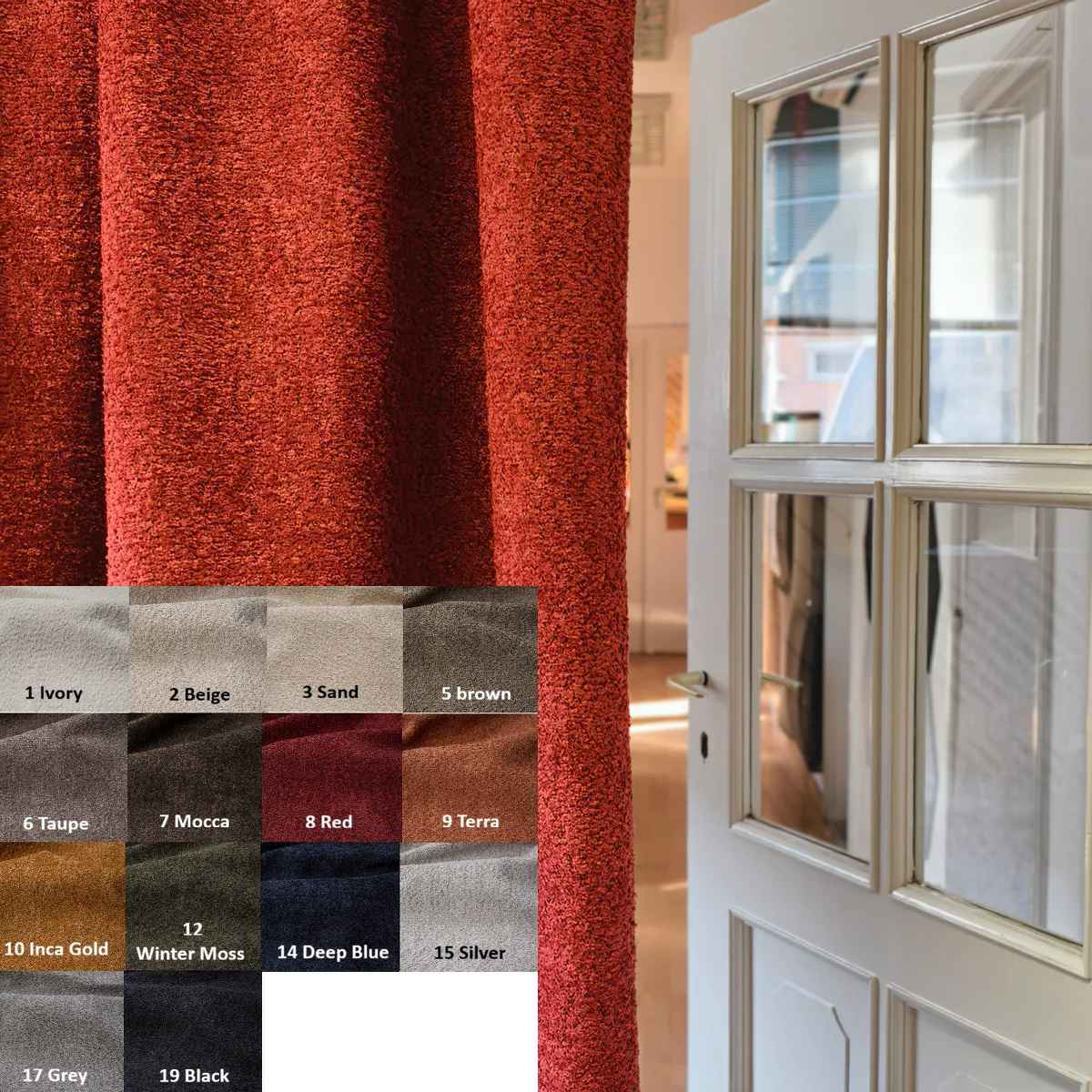 Anthology tende per porte interne in bouclé