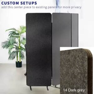 Bilnora separè ufficio 160x60x2,5 cm – in colore Dark Grey