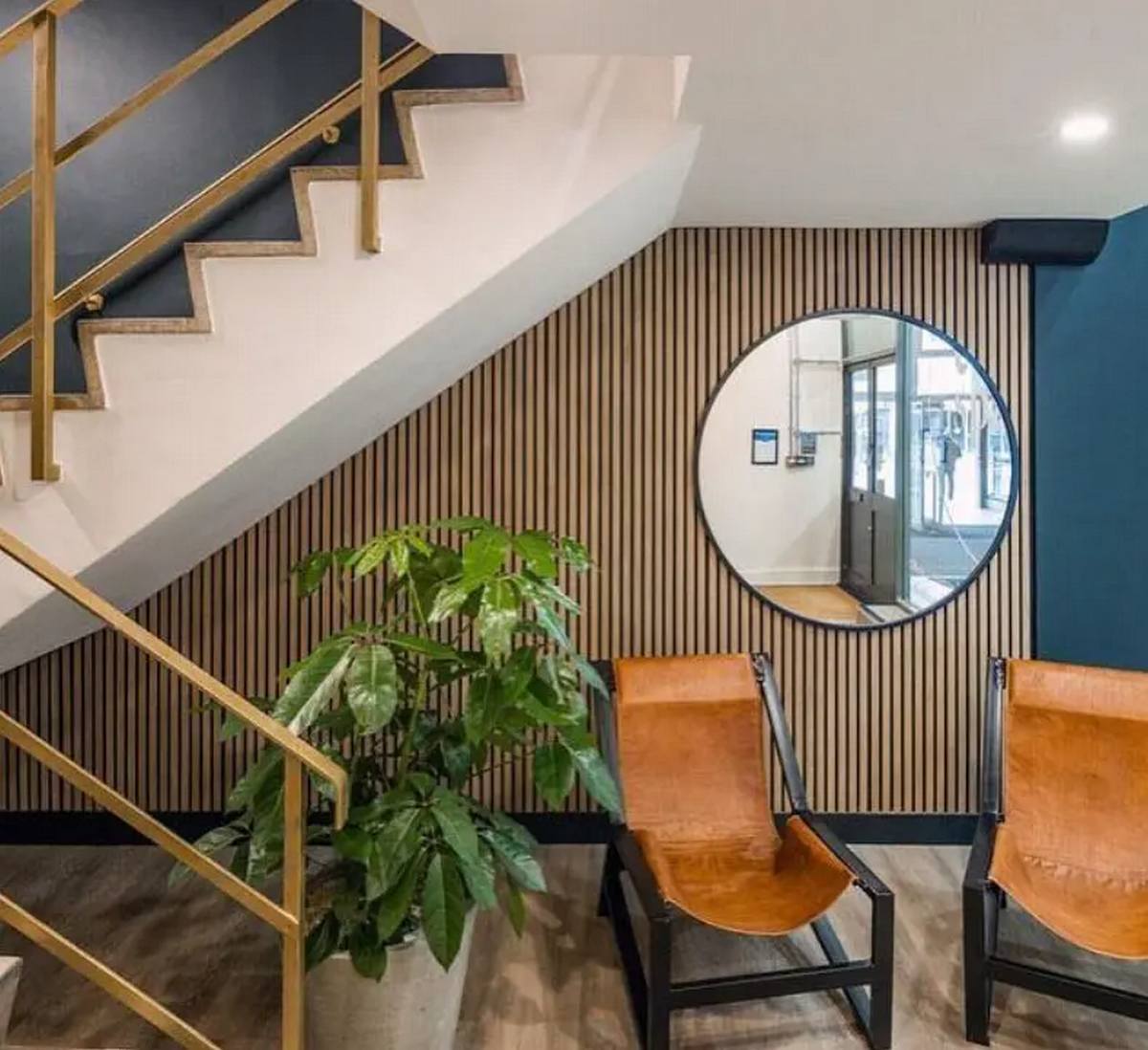 Elegante idee pannelli acustici per ingresso