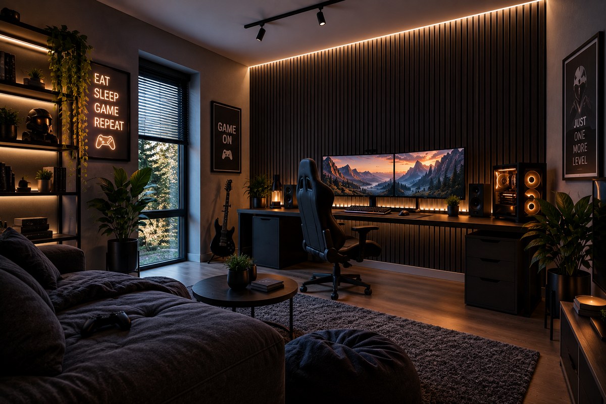 Freja 200 cm in legno e MDF su una parete alta, con effetto continuo e ordinato - Questa immagine è solo a scopo illustrativo