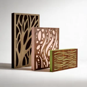 Pannelli acustici con diffusore frontale in diversi colori e motivi