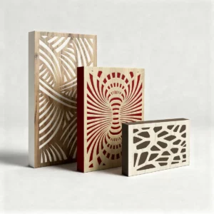 Pannelli acustici con diffusore frontale in diversi colori e motivi