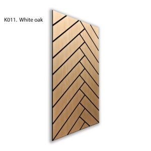 Pannello Freja Motivo Parquet in una sala da pranzo con tavolo in legno e atmosfera calda