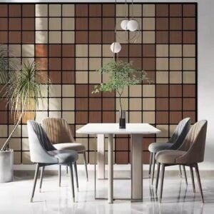 Pannello acustico da parete a quadri Freja in legno - 60x60cm - white oak (3)