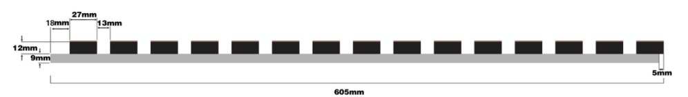 Pannello da parete lato A-B