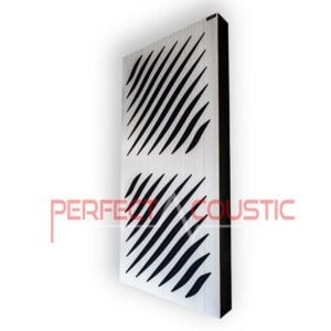 Pannelli fonoassorbenti con diffusore - Con motivo a onde sul davanti