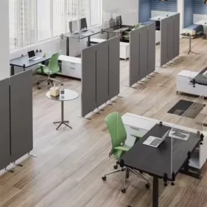 Pareti divisorie e pannelli separatori da scrivania per ufficio