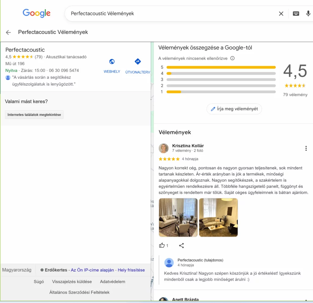 Recensioni sulle aziende su Google