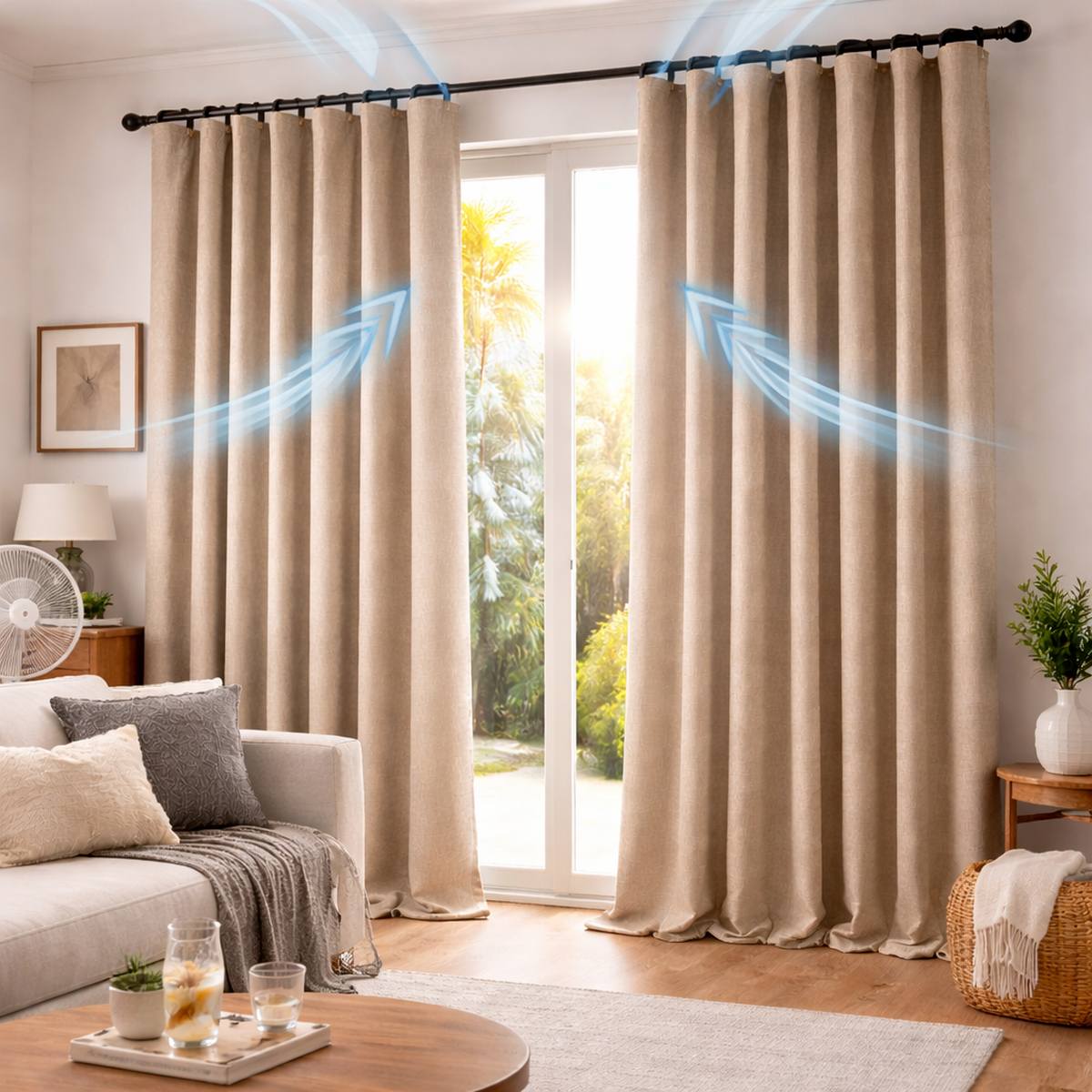 Tende termiche eleganti, ideali per migliorare l’isolamento e il comfort degli ambienti interni.