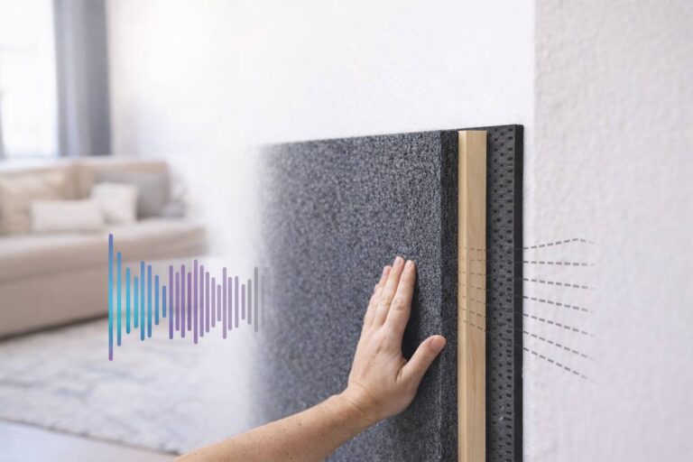 isolamento acustico parete con pannello sottile durante installazione fai da te