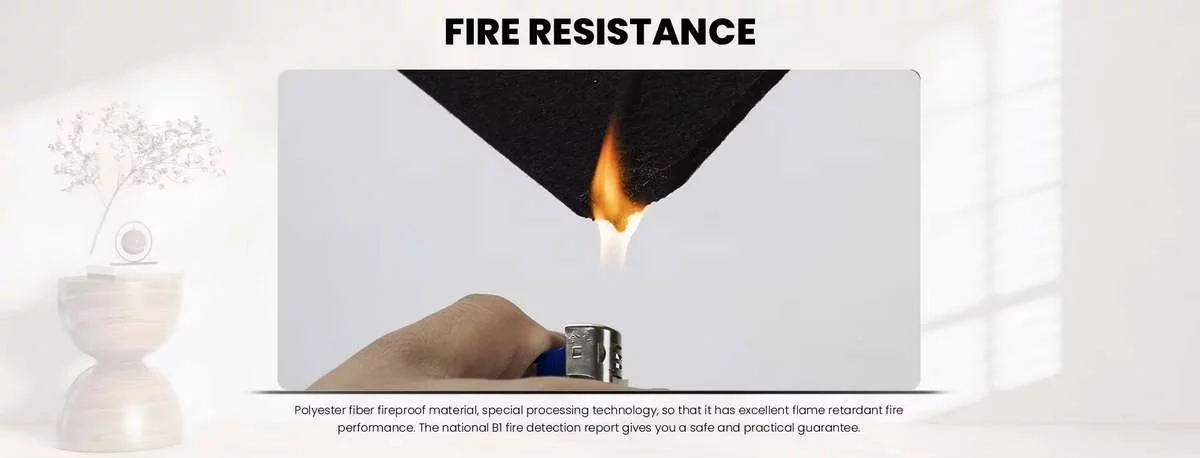 Pannelli acustici decorativi resistenti al fuoco per interni sicuri ed eleganti