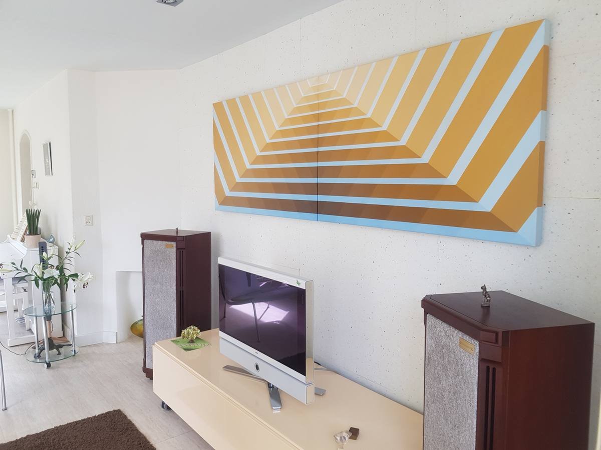 pannelli acustici per pareti nel soggiorno