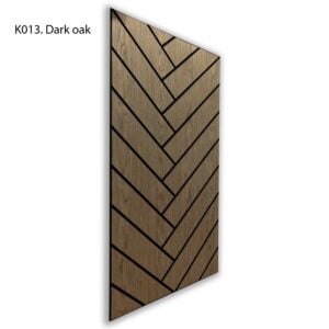 Pannello acustico da parete autoadesivo in rovere scuro